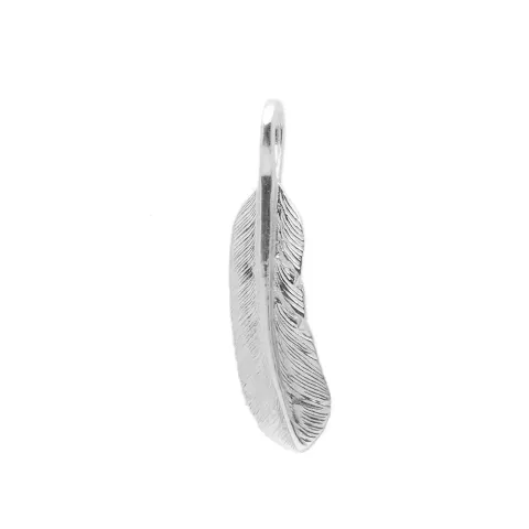 Angled Small Silver Leaf Pendant