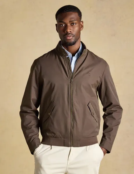 Joules Cotton Rich Harrington Jacket Brown