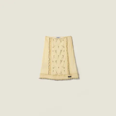 Embroidered tulle skirt
