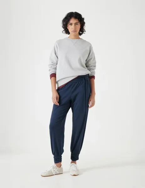 HUSH Cotton Modal Blend Trousers Navy