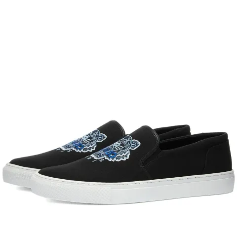 Embroidered Tiger Slip On Sneaker