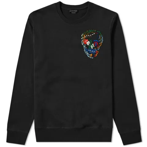 Multi Coloured Stitch Skull Sweat
