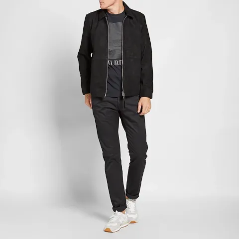 Thick Suede Zip Shirt Jacket