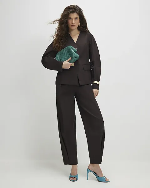 River Island High Waisted Tapered Trousers