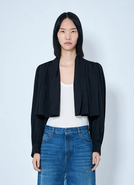 Gathered Cropped Jacket
