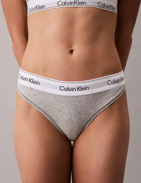 Calvin Klein Cotton Modal Thong Grey