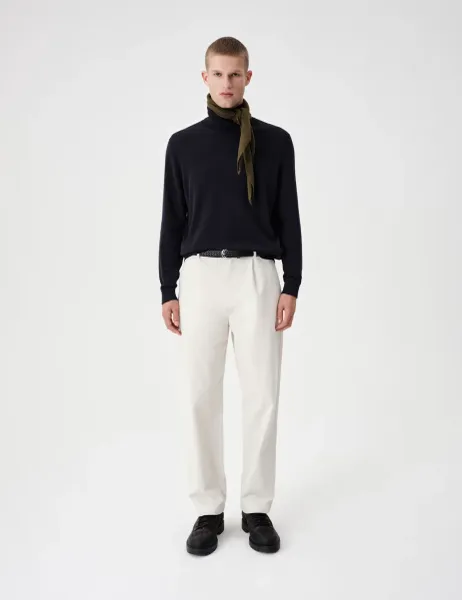 Marks & Spencer Pure Cotton Roll Neck Jumper Navy