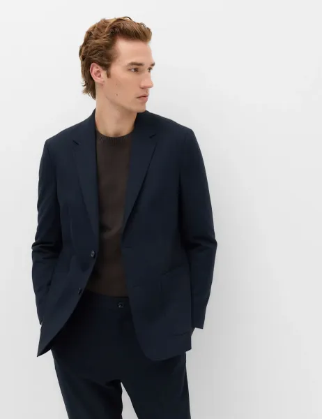 Marks & Spencer Textured Blazer Navy