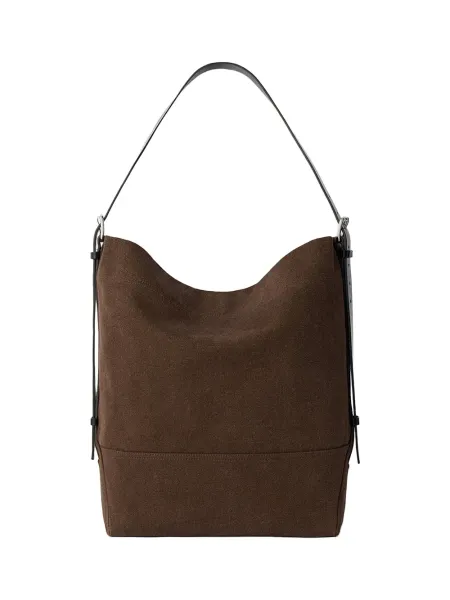Belted Tote Bag Dark Chocolate