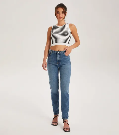 Women's Blue Mom Jeans