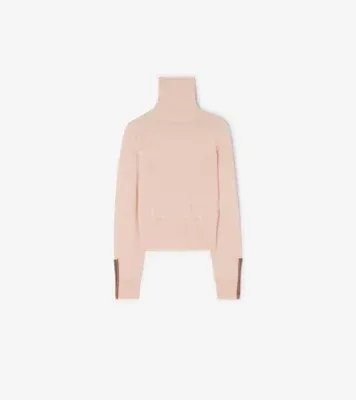 Wool Rollneck Sweater in Compact pink