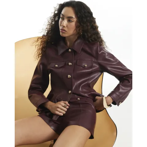 River Island Faux Leather Shorts