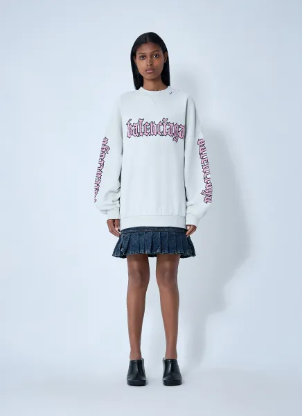 Logo Motif Sweatshirt Dress