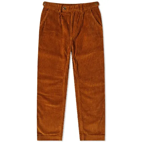 Variegated Cord Pleated Trouser
