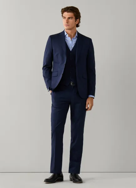 Hackett Wool Tropical Glencheck Suit