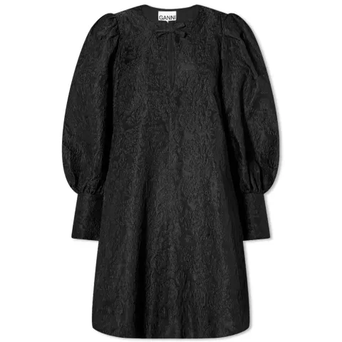 Jacquard Organza A-Shaped Mini Dress