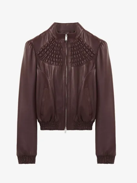 Smocking Leather Jacket