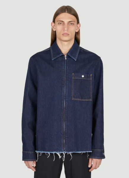 Zipped Denim Overshirt