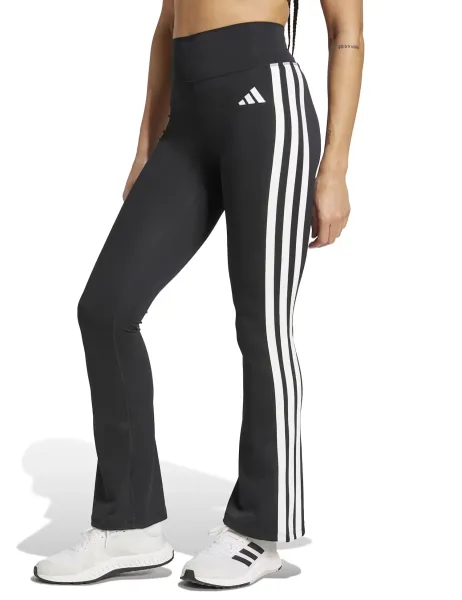 Adidas Essentials 3-Stripes High Waisted Flared Leggings Black