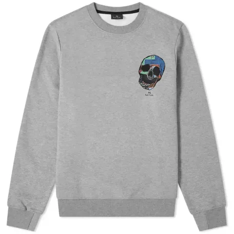 Skull Print Crew Sweat
