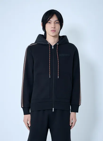 Zip-Up Hoodie with Logo Detail