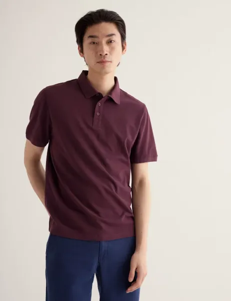 Seasalt Cornwall Pure Cotton Polo Shirt Dark Brown