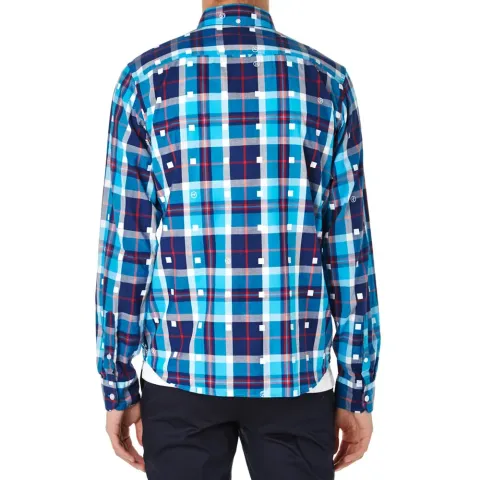 Square Dot Check Button Down Shirt