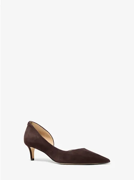 Elyse Suede Kitten Pump