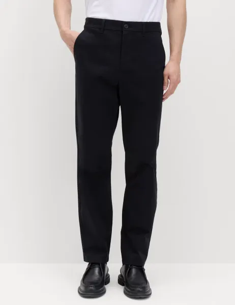 Marks & Spencer 2 Pack Half Elasticated Waist Stretch Chinos Black