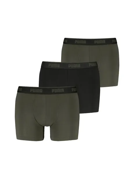 Puma MEN EVERYDAY BASIC BOXERS 3P Khaki