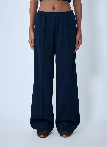 Elasticated Wide-Leg Pants