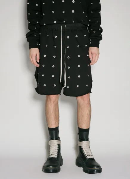 Stude Embellished Drawstring Shorts
