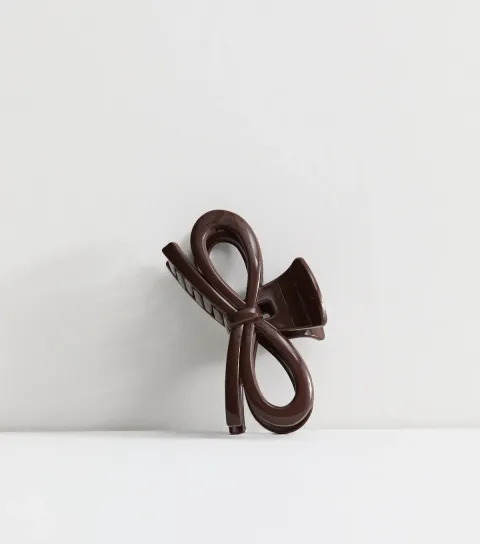 New Look Brown Bow Shape Hair Claw Clip