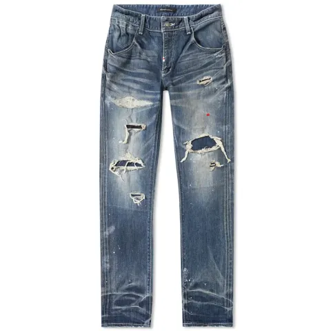 Black Vintage Look Pegtop Jean