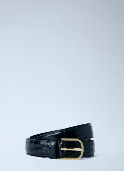 Embossed Leather Belt
