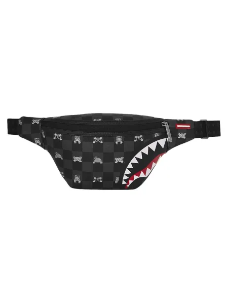 Sprayground Peeking Character Check Savvy Crossbody Bag