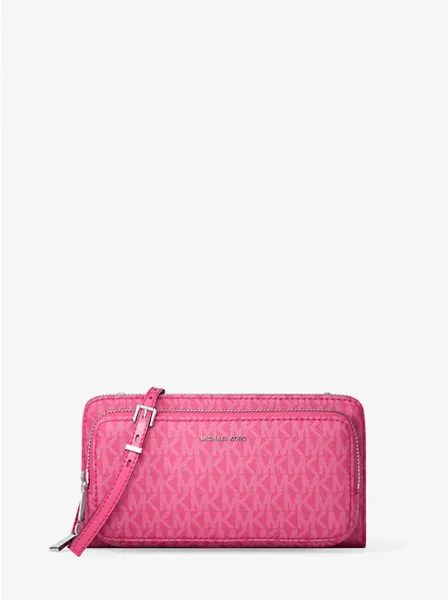 Michael Kors Jet Set Large Signature Logo Continental Crossbody Bag