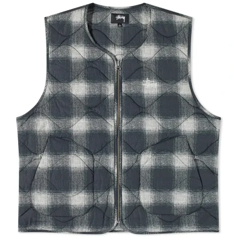 Plaid Nylon Liner Vest
