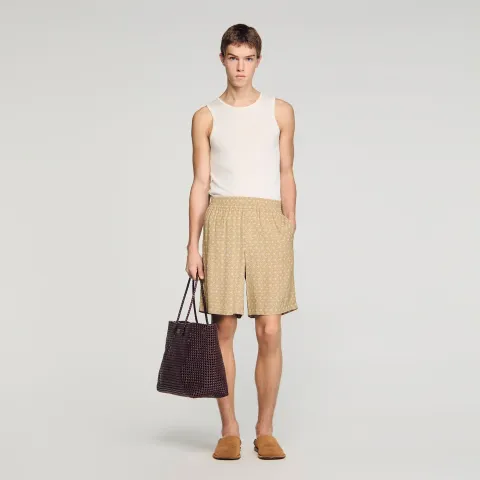 Link print floaty shorts