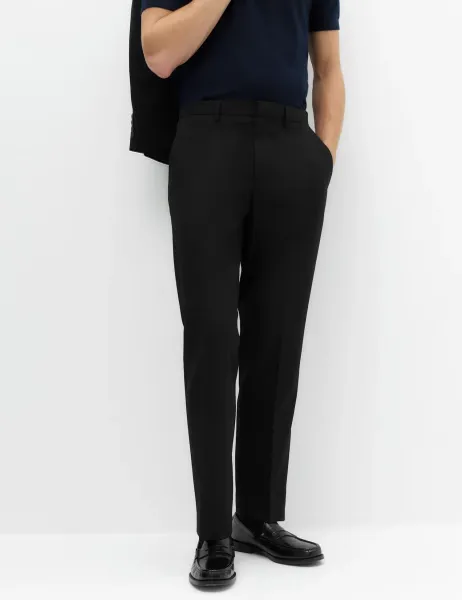 Marks & Spencer Regular Fit Suit Trousers Black