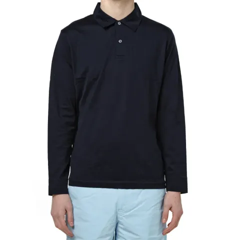 Long Sleeve Jersey Polo Shirt