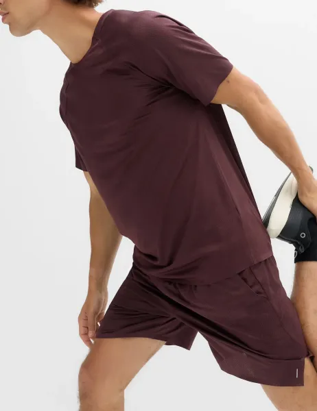 Goodmove Jacquard Cloud Sports T-Shirt Mulberry