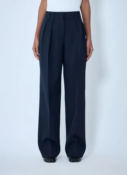 High-Waisted Pleated Pants