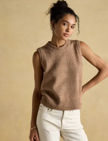 Joules Textured Crew Neck Knitted Vest