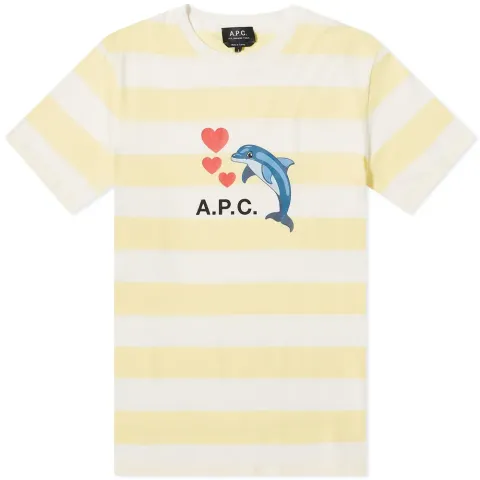 A.P.C. Simon Dolphin Logo Stripe T-Shirt