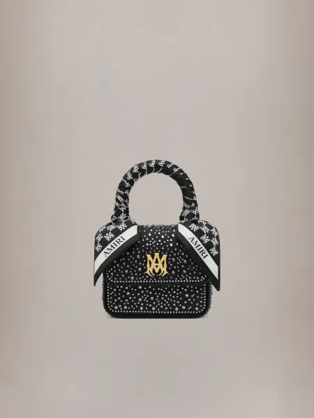 AMIRI WOMEN - WOMEN'S CRYSTAL NANO MA BAG - Black