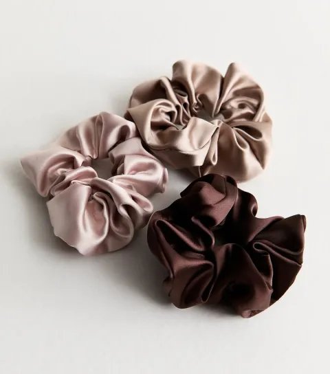 Pack Of 3 Satin Scrunchies