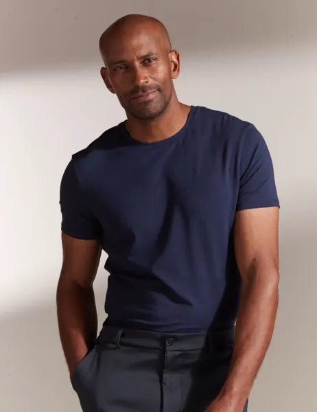 Ultimate Cotton Modal Crew Neck T-Shirt Navy