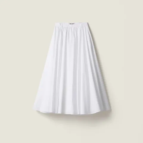 Poplin maxi-skirt