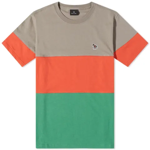 Striped Panel Zebra T-Shirt